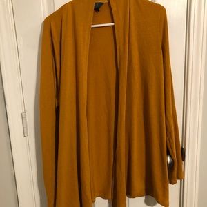MIX long sleeved cardigan, rust colored, size 1X.